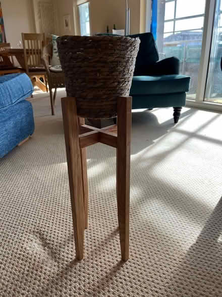 Photo of free Flower pot stand with woven pot (Floating Harbour BS8) #2