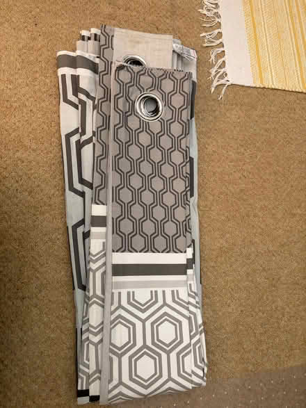 Photo of free Hexagonal Patterened Curtains - Very Good Condition (Fareham PO15) #1