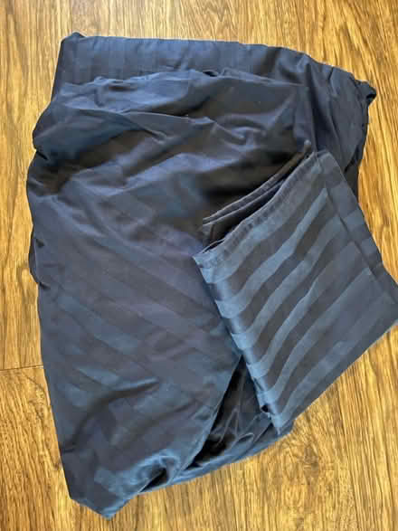 Photo of free Navy damask king sheet set (Harbor Bay) #1