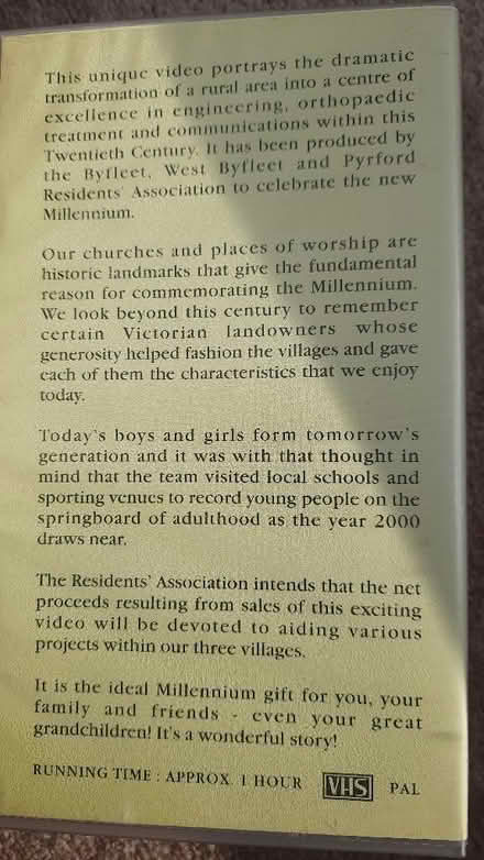 Photo of free VHS Byfleet Pyrford history video (Maybury Hill GU22) #2