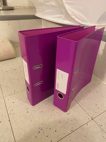 Photo of free A4 Purple Ring Binders (Epsom KT18) #2