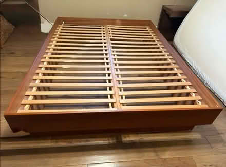 Photo of free Teak Queen Wooden Bed Frame (Los Gatos) #2