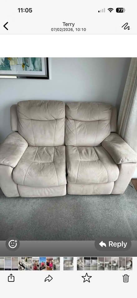 Photo of free 2 Seater Electric Recliner Sofa (Hertford Road SG2) #1