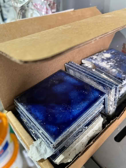 Photo of free 3”x3” blue tiles (Fort Collins) #1