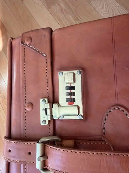 Photo of free New leather suitcase (Old Barrhaven) #2