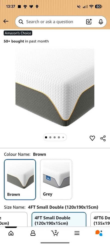 Photo of free 4ft Memory foam mattress (Stansted Abbots SG12) #2