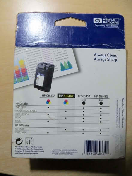 Photo of free hp 41 ink jet cartridge ~ gu16 frimley (Frimley Green GU16) #2