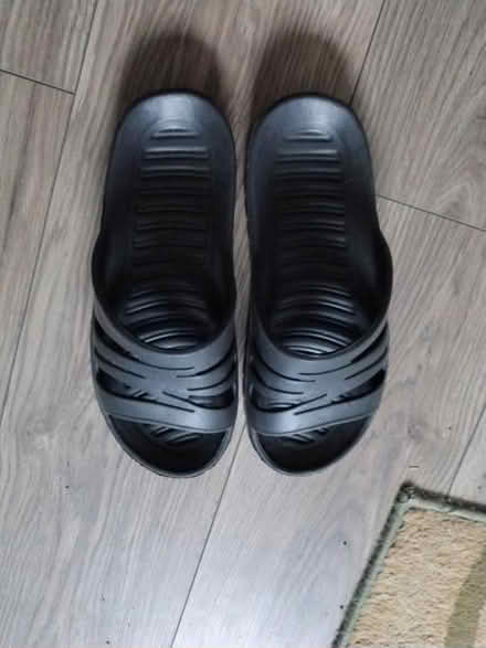 Photo of free Black size 8 slippers (Adamsdown CF24) #1