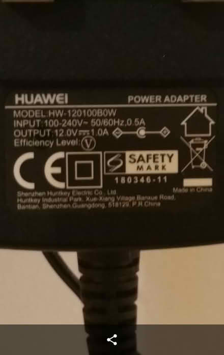 Photo of free Huawei power adapter for router (SW11) #2