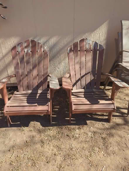 Photo of free Wood Adirondack chairs (Hampden & Broadway) #1