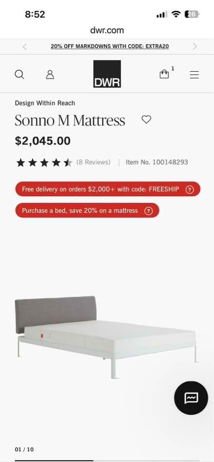 Photo of free Queen Memory Foam Mattress (Wilmette) #1