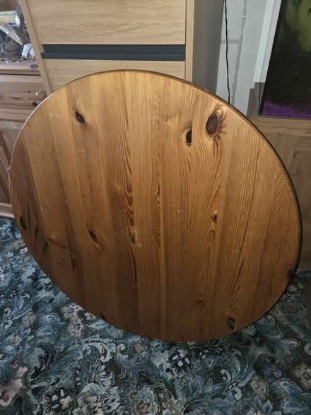 Photo of free Round woodern pine table (dorset BH12) #3