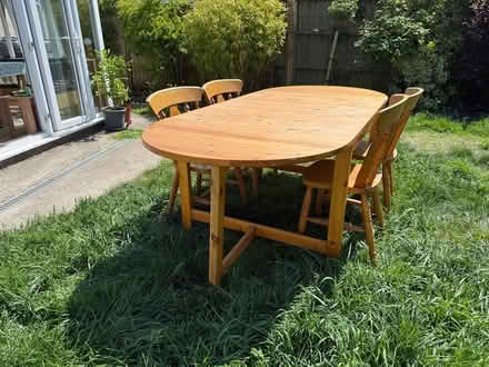 Photo of free Double drop leaf table & 6 chairs (TA11 6AN) #4