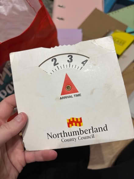 Photo of free Northumberland parking disc (North shields NE30) #1