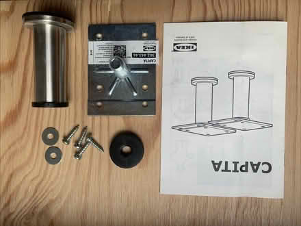 Photo of free One IKEA Capita Stainless Steel Cupboard Leg Plus Fixings (Manor Court E10) #1