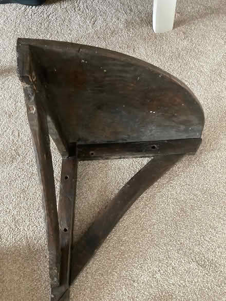 Photo of free Old oak corner shelf (Bolton le Sands) #3