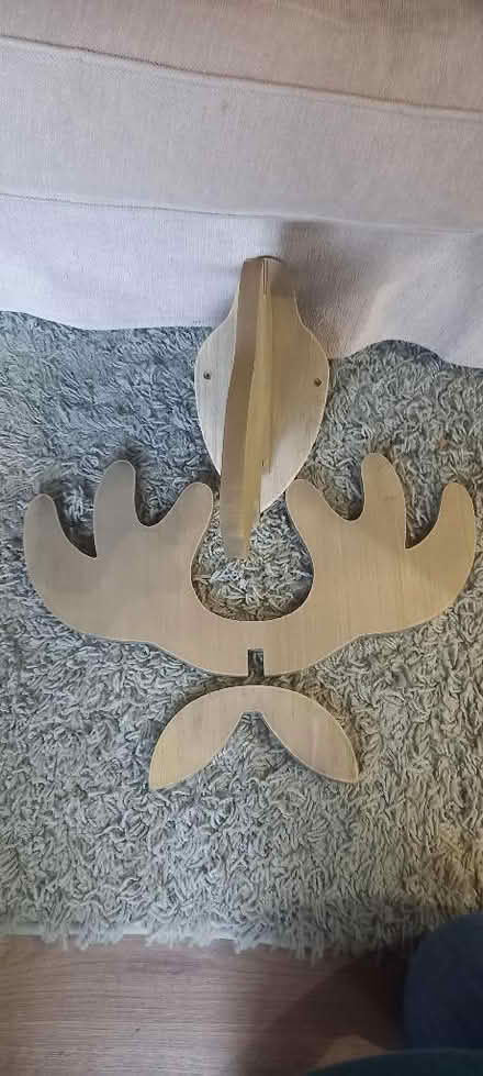 Photo of free Wall mounted wooden moose ornament (Harrogate HG2) #2