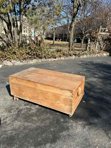 Photo of free Wood cart on wheels/coffee table (Wilmette) #3