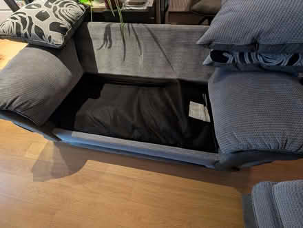 Photo of free Grey sofa bed and pouffe (Caterham on the Hill CR5) #3