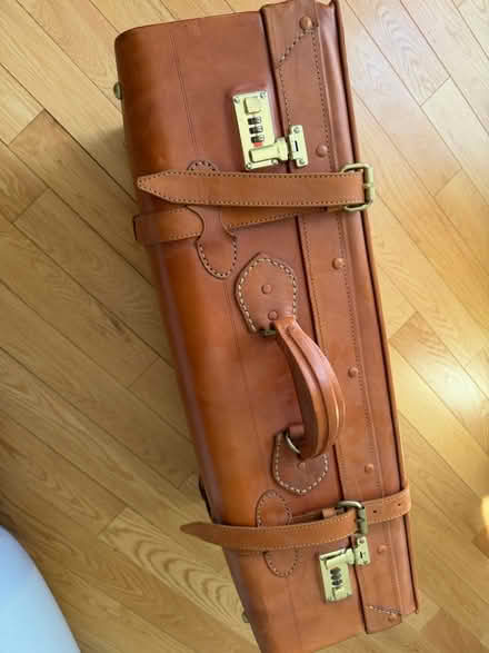 Photo of free New leather suitcase (Old Barrhaven) #1