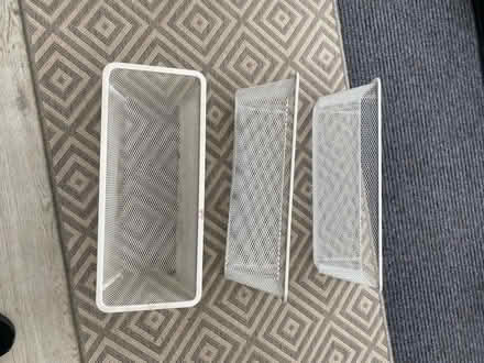 Photo of free White metal baskets (KT9 Chessington) #1