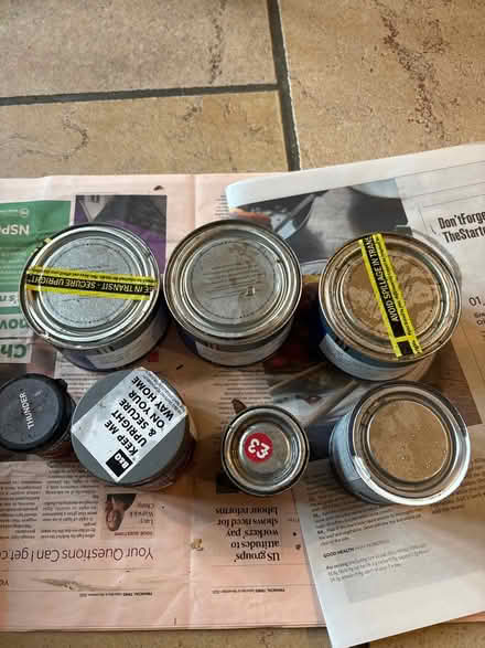 Photo of free Assorted paint pots (Stretton, Rutland LE15 7) #1