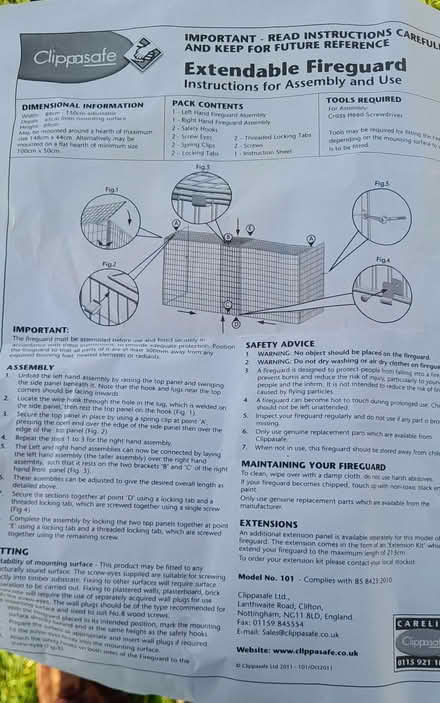 Photo of free Extending fire guard (Thrupp GL5) #2