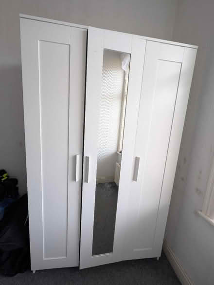 Photo of free White IKEA mirrored wardrobe (BD20 7) #1