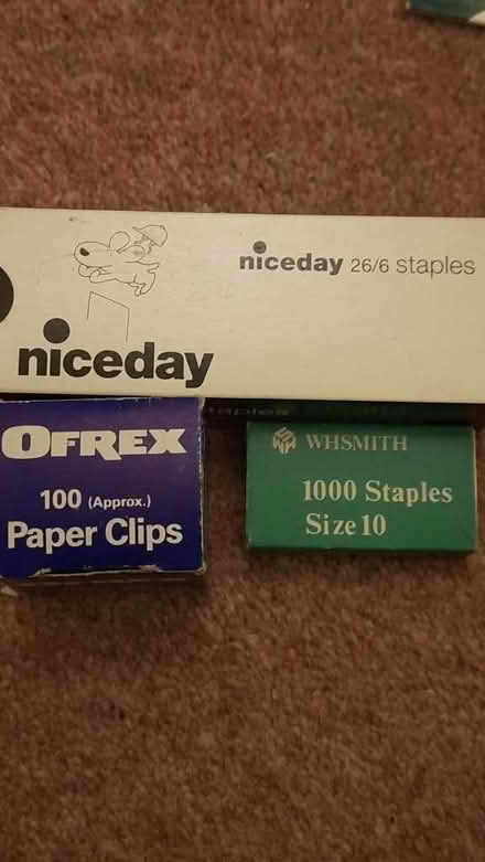 Photo of free Full boxes of paper clips & staples (Maybury Hill GU22) #1