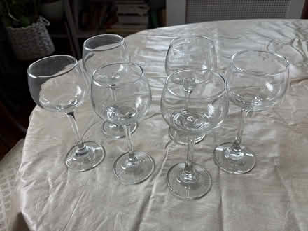 Photo of free Set of six wine glasses (Drexel Hill) #1