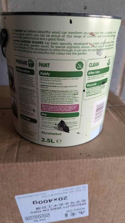 Photo of free Cuprinol Black Ash fence paint (Ellenbrook M28) #2