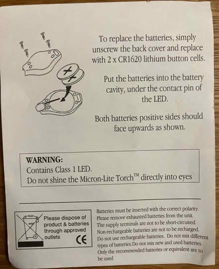 Photo of free “Micron Lite” torch (Hitchin SG4 7SN) #4