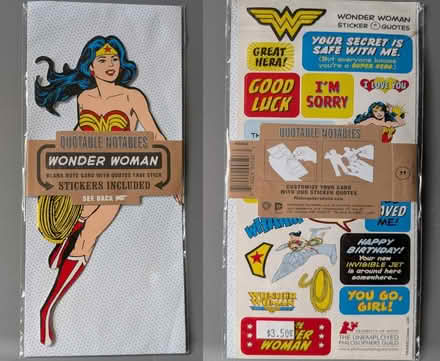 Photo of free Wonder Woman card and stickers (Santa Clara near Great America) #1