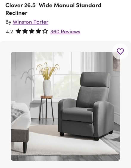 Photo of free Compact recliner. Gray (Forest Hills, Queens.) #1