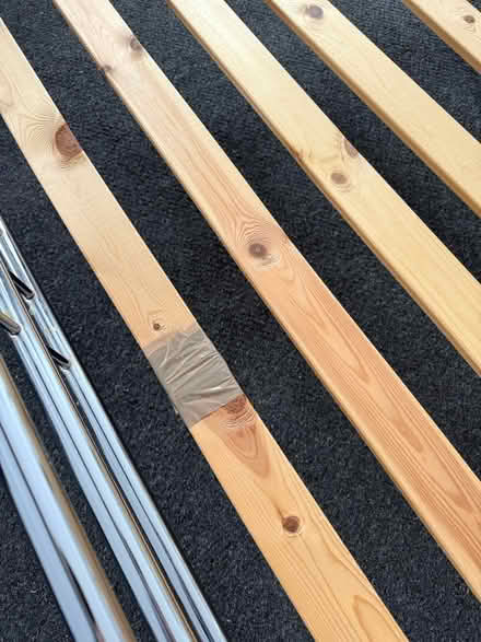 Photo of free Silver Metal Double Bed Frame (turnpike lane N15) #4