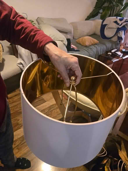 Photo of free Pink and gold lamp shade (Dalston / Stoke Newington) #2