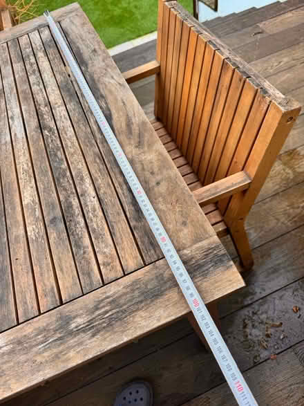 Photo of free Garden table and 4 chairs (W8 7DA) #2