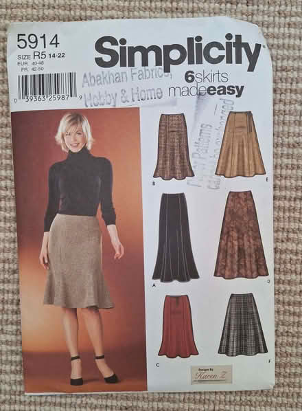 Photo of free Dressmaking pattern (Allestree DE22) #1