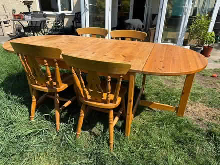 Photo of free Double drop leaf table & 6 chairs (TA11 6AN) #2