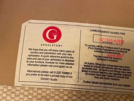 Photo of free GPlan two seater sofa (Cookham SL6) #2