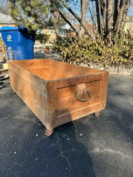 Photo of free Wood cart on wheels (Wilmette) #1