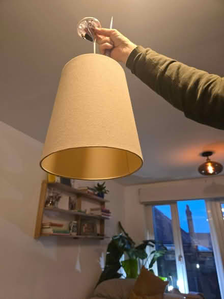 Photo of free Ceiling lamps / beige lamp shades (Dalston / Stoke Newington) #1