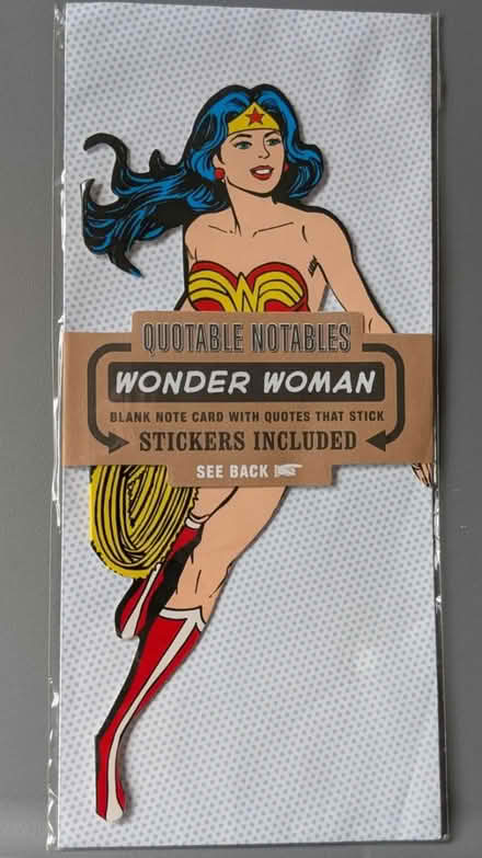Photo of free Wonder Woman card and stickers (Santa Clara near Great America) #2