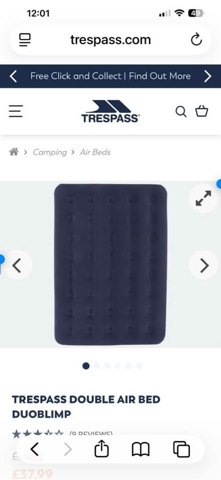 Photo of free Trespass double air bed mattress (Camberley GU15) #4