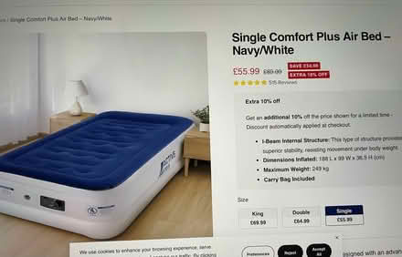 Photo of free Single air bed (Whittlesey PE7) #2