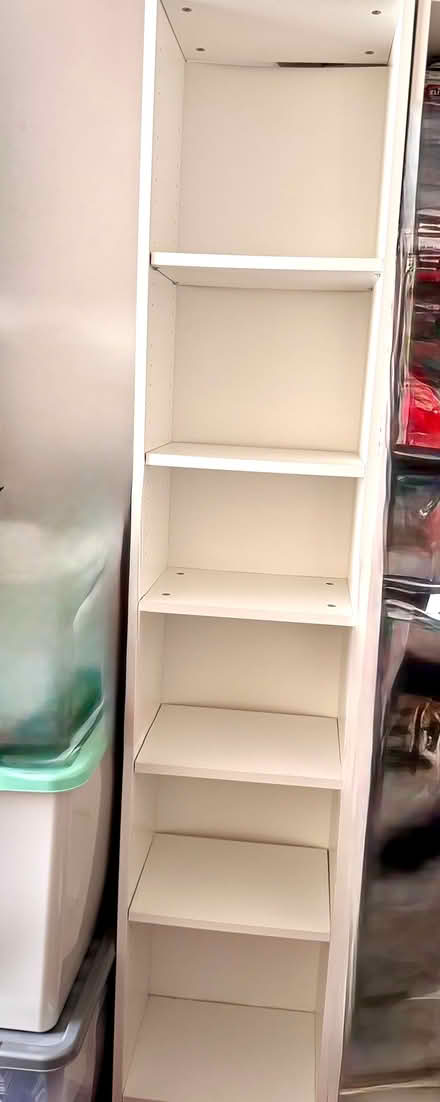 Photo of free Slim white Ikea bookcase (Hook KT6) #1