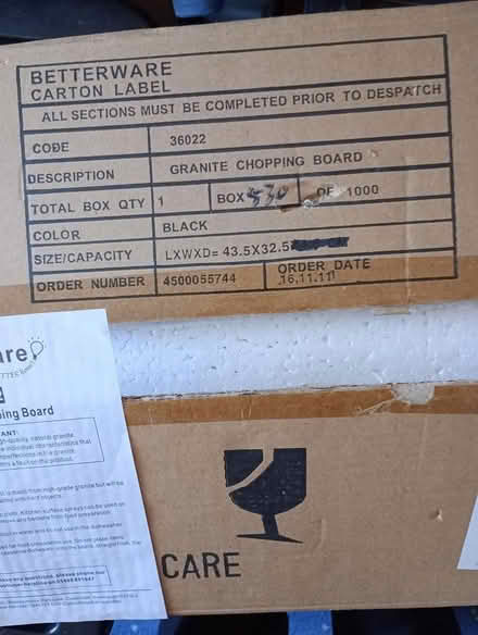 Photo of free Granite chopping board (Moulsham Lodge CM2) #1