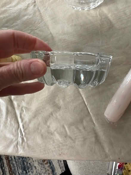 Photo of free Heavy glass candle holder (Drexel Hill) #2
