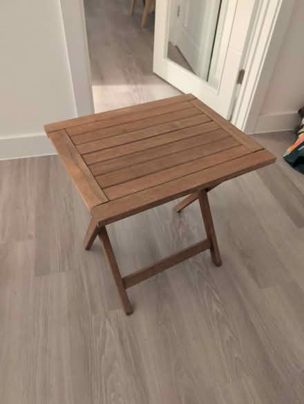 Photo of free Wooden folding side table (Medbourne MK5) #1