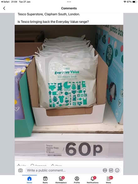 Photo of Tesco value nappy sacks (Ashington West Sussex.) #1